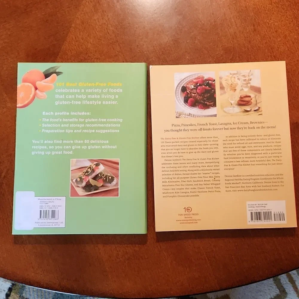 Dairy Free & Gluten Free Cookbook & 101 Best Gluten Free Foods Book Bundle